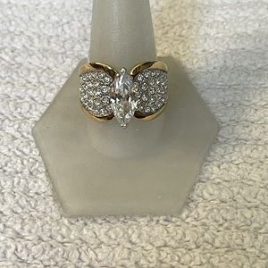 SETA Jewelry Ring Gold Plate with Cubic Zirconia